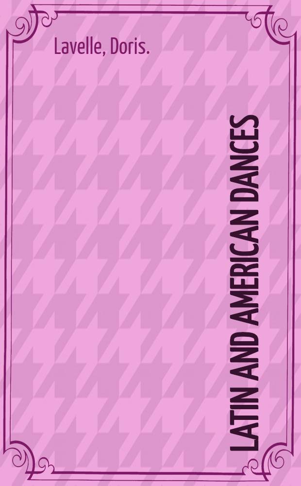 Latin and American dances