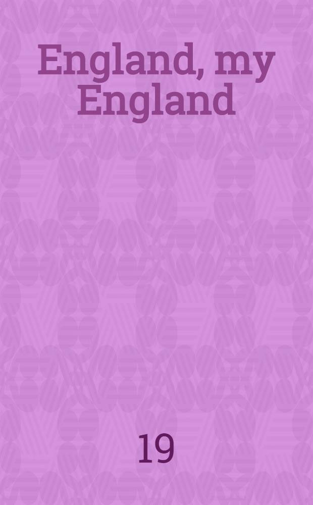 England, my England