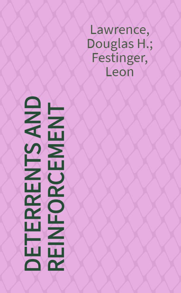 Deterrents and reinforcement : The psychology of insufficient reward