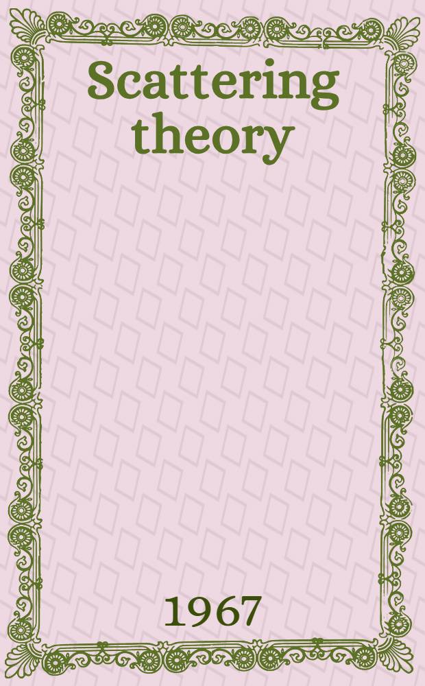 Scattering theory