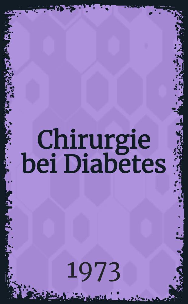 Chirurgie bei Diabetes