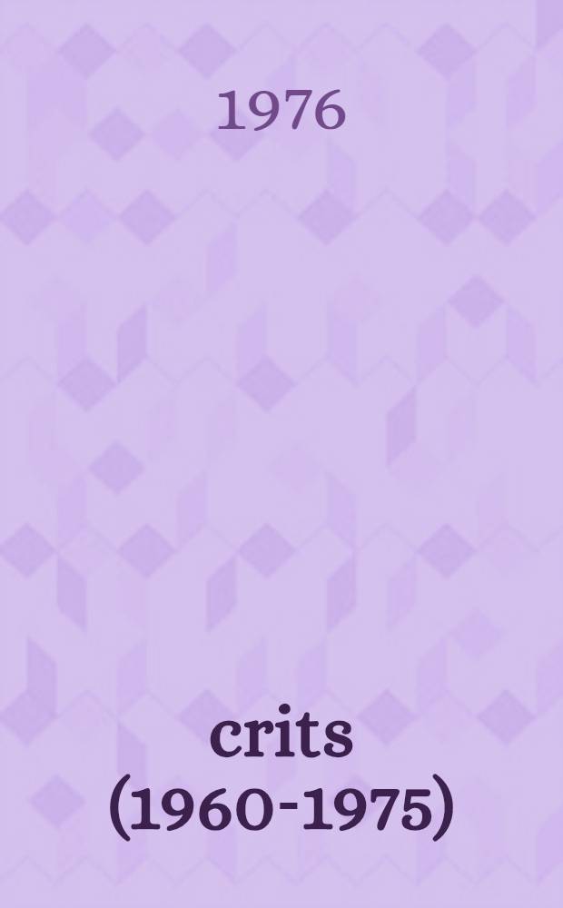 Écrits (1960-1975)