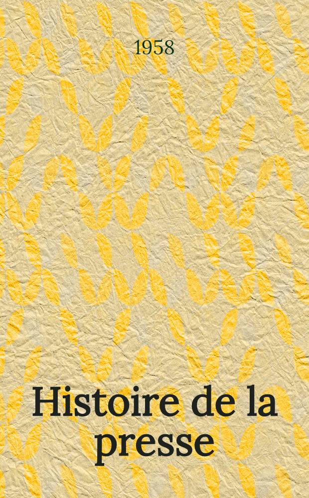 Histoire de la presse