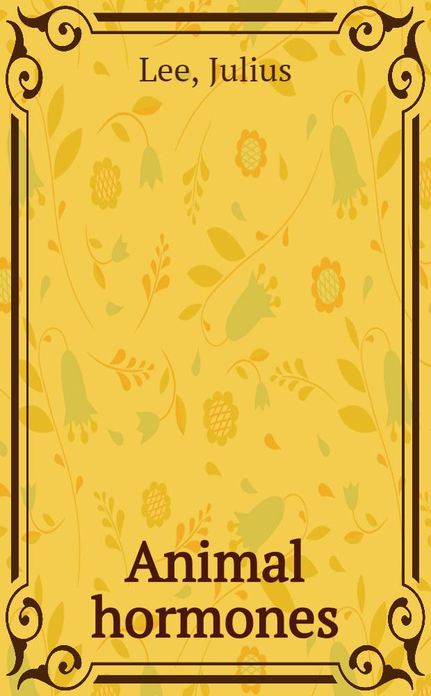 Animal hormones
