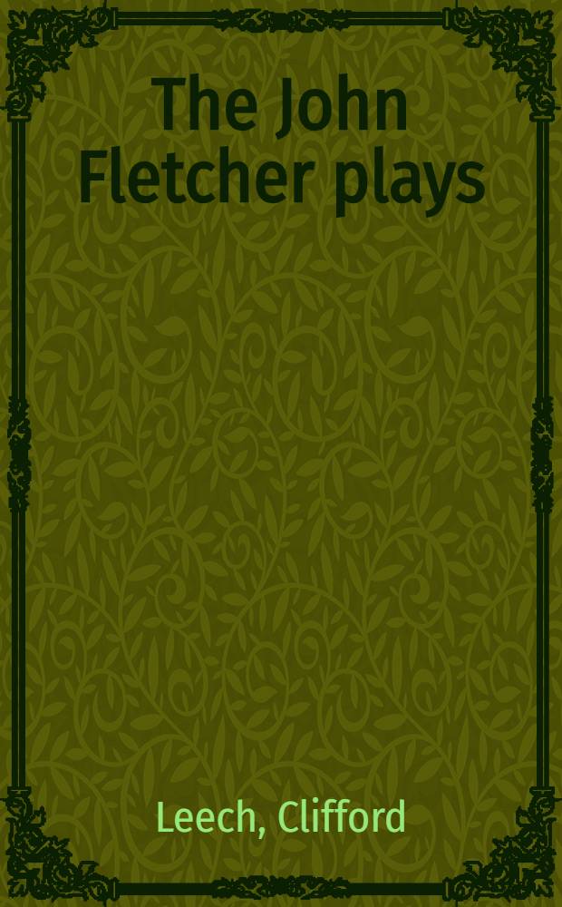 The John Fletcher plays