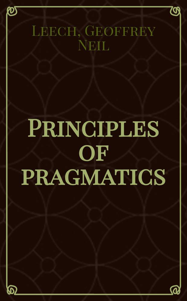 Principles of pragmatics