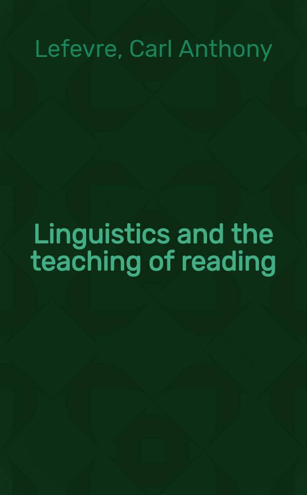 Linguistics and the teaching of reading