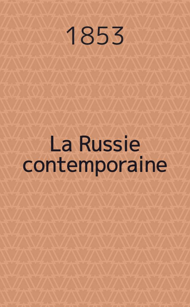 La Russie contemporaine