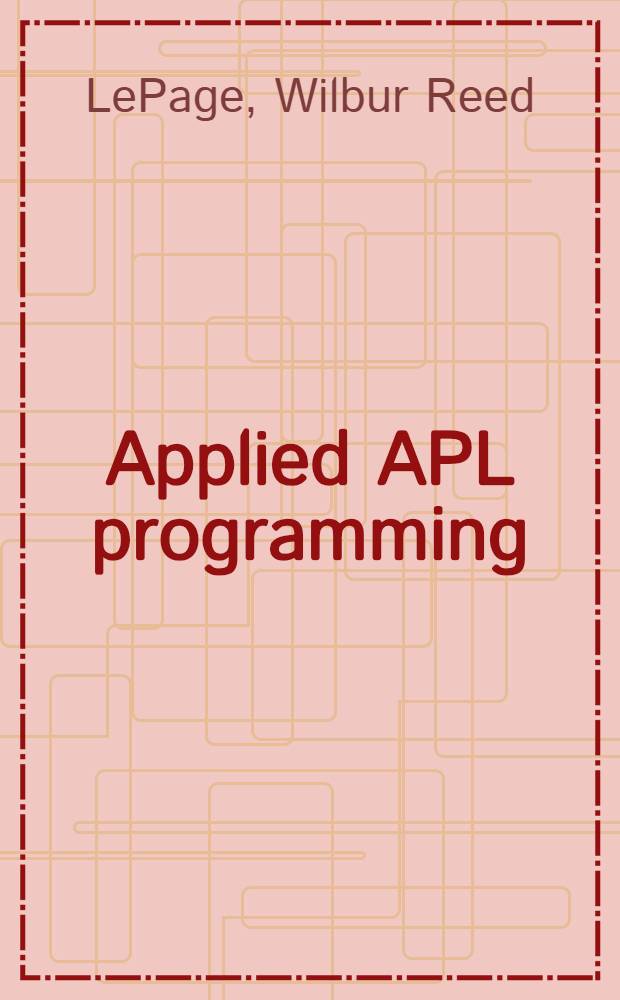 Applied APL programming