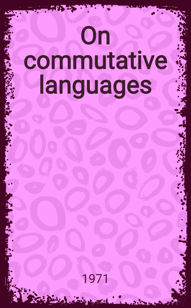 On commutative languages