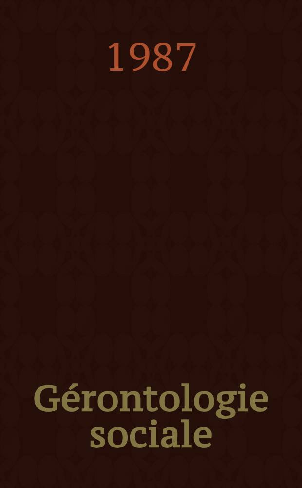 Gérontologie sociale