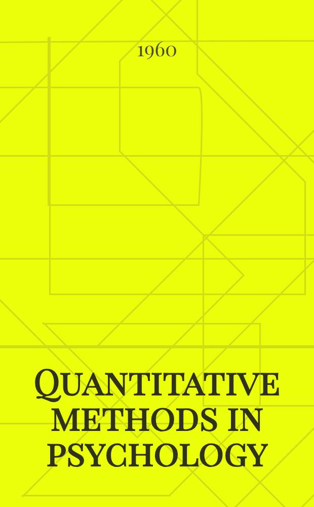 Quantitative methods in psychology