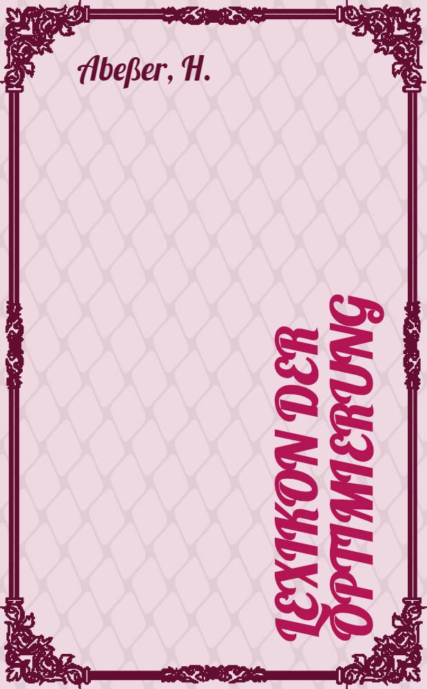 Lexikon der Optimierung