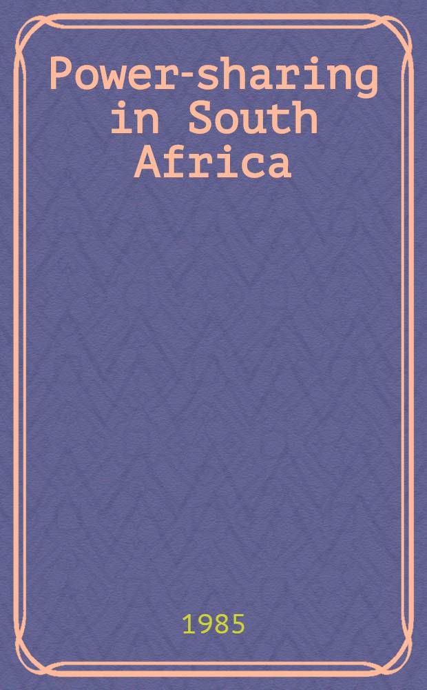 Power-sharing in South Africa