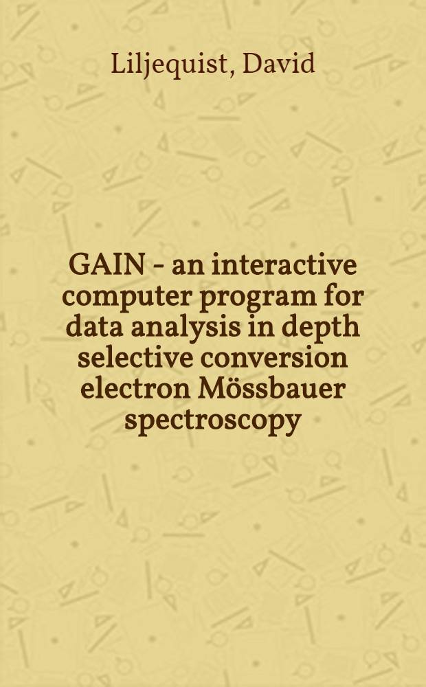 GAIN - an interactive computer program for data analysis in depth selective conversion electron Mössbauer spectroscopy