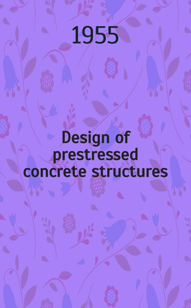 Design of prestressed concrete structures