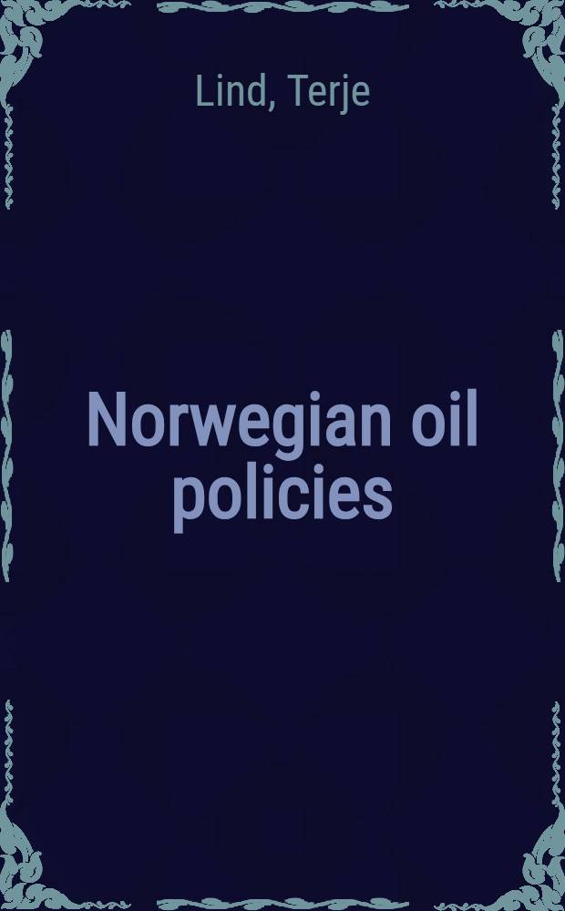 Norwegian oil policies
