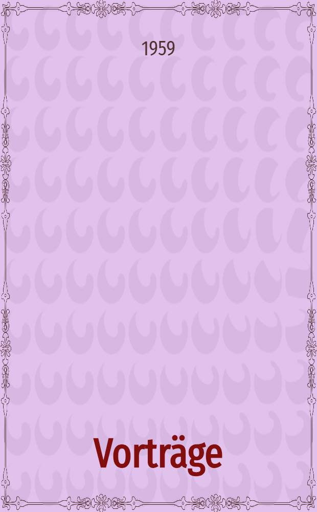 Vorträge