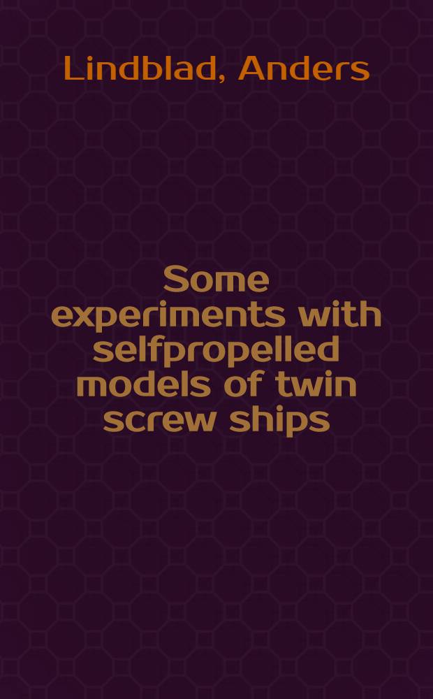 Some experiments with selfpropelled models of twin screw ships : The influence of longitudinal centre of buoyancy on resistance and propulsion