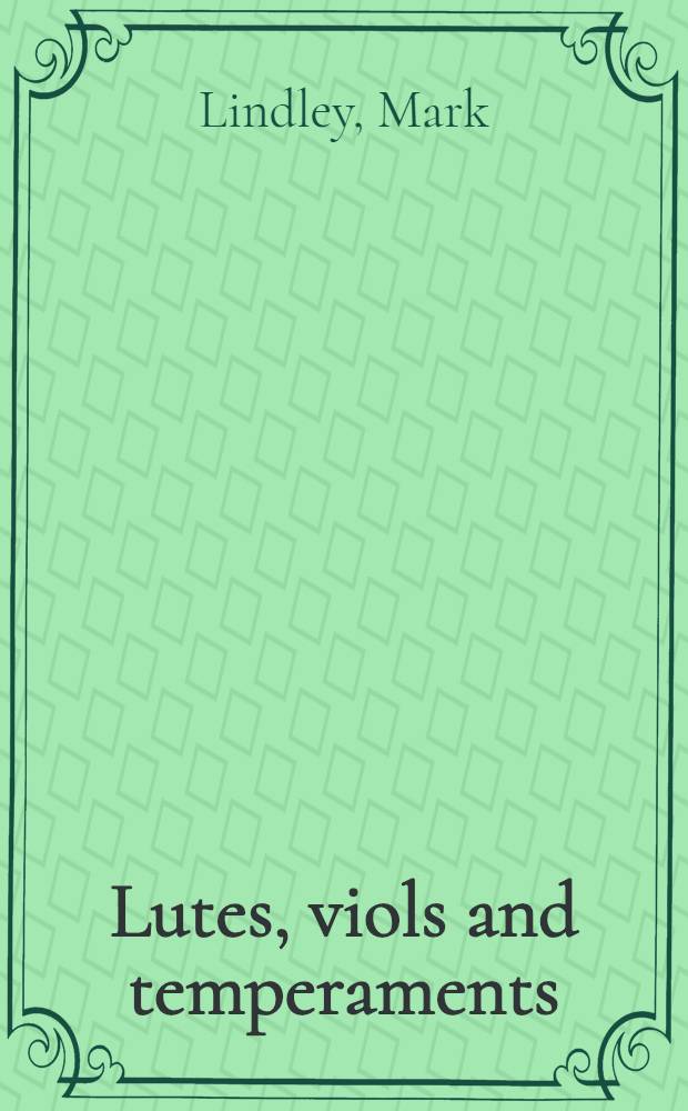 Lutes, viols and temperaments
