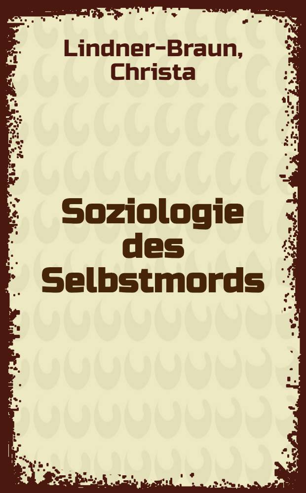 Soziologie des Selbstmords
