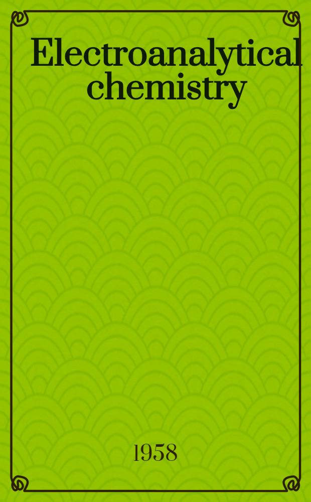 Electroanalytical chemistry