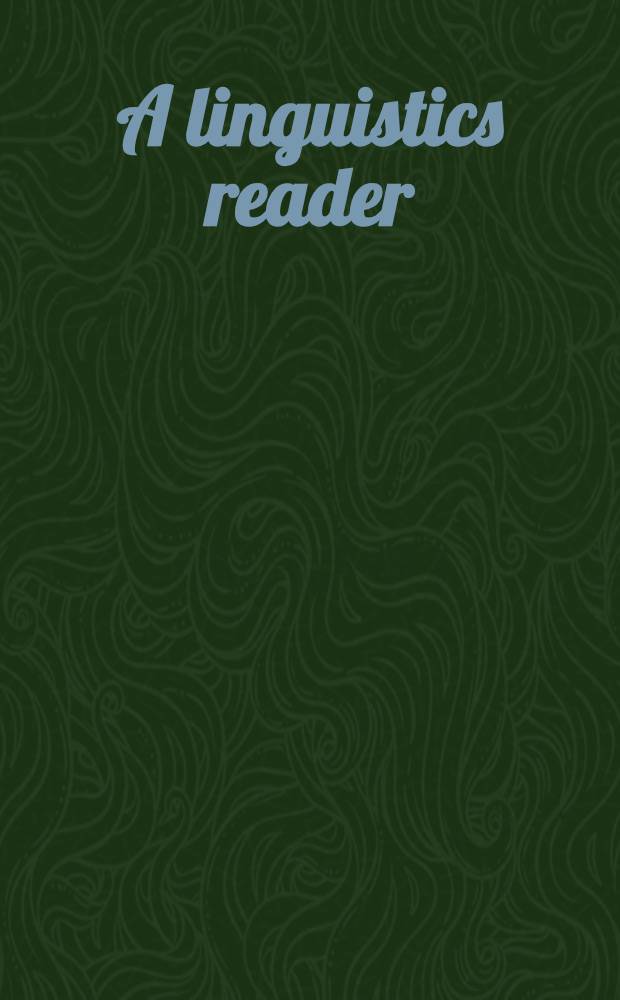 A linguistics reader
