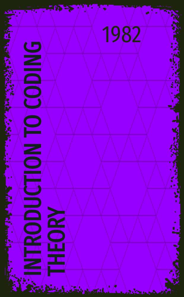 Introduction to coding theory