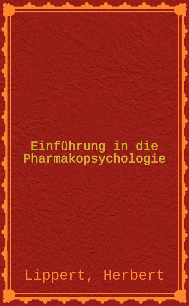 Einführung in die Pharmakopsychologie