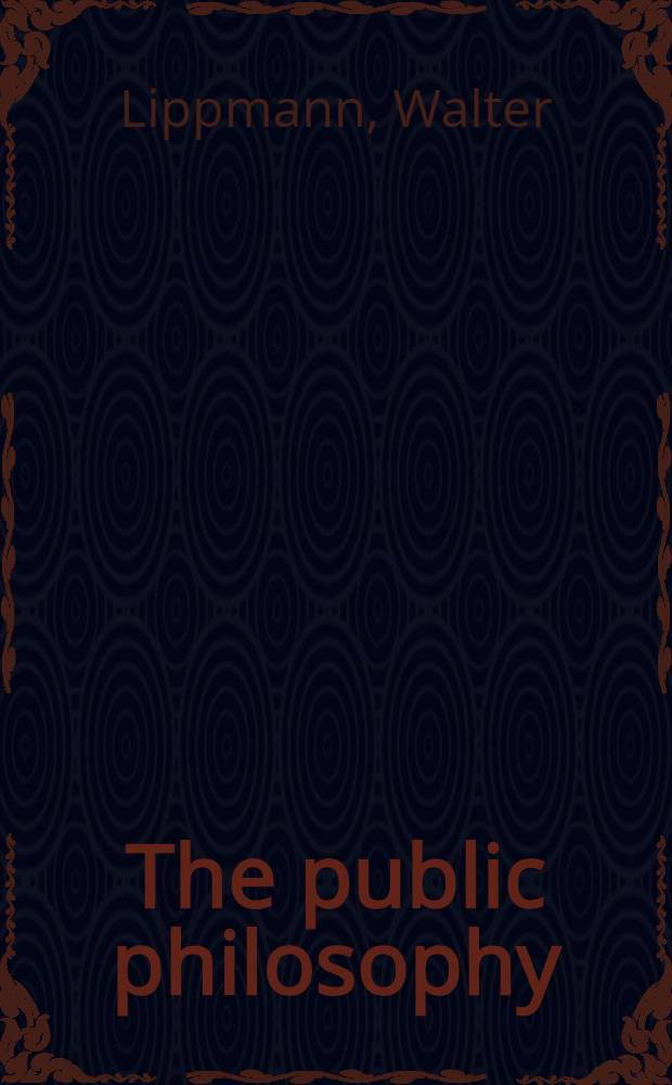 The public philosophy