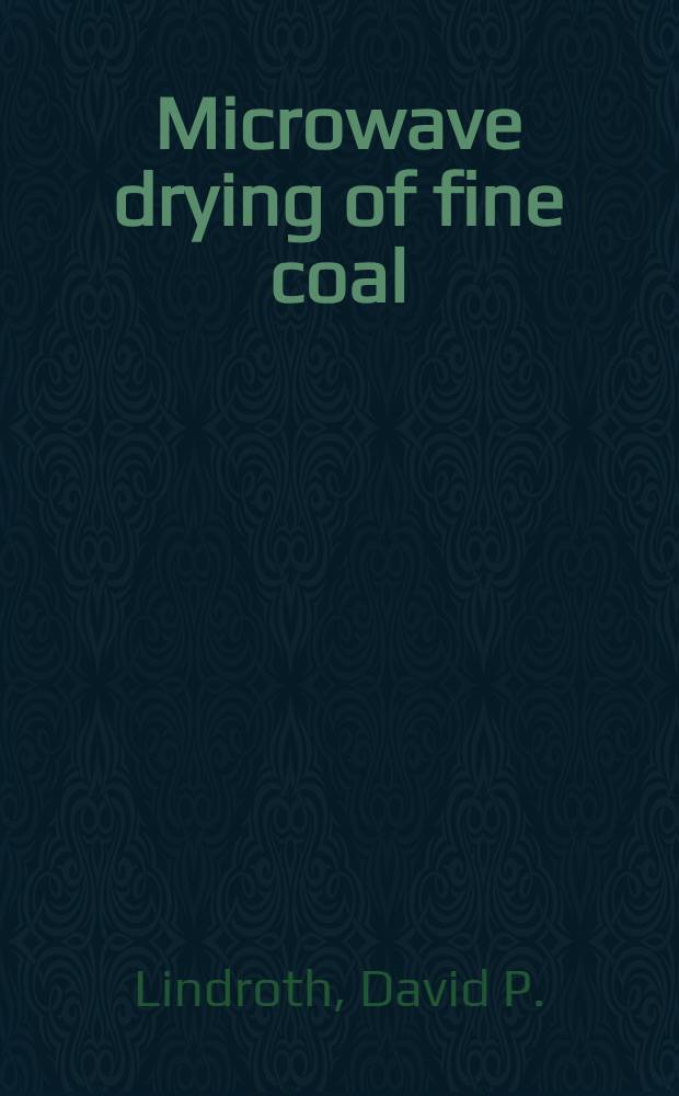 Microwave drying of fine coal