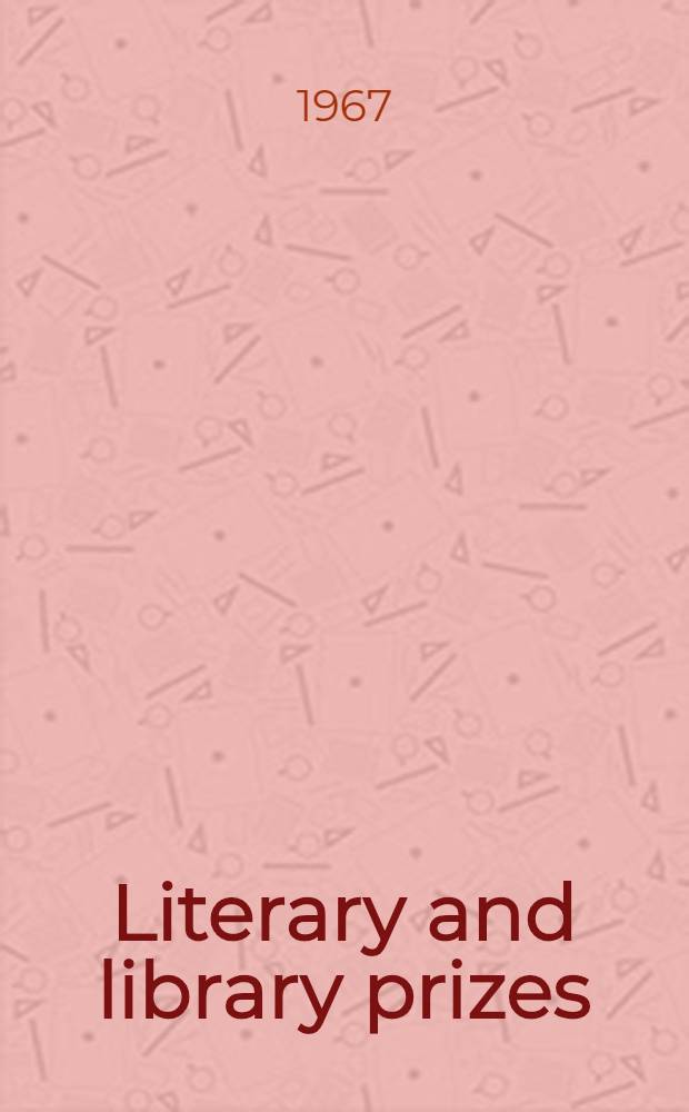 Literary and library prizes
