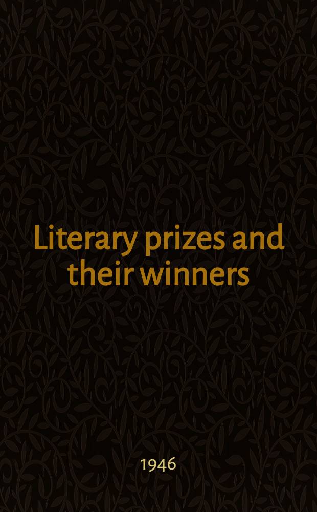 Literary prizes and their winners