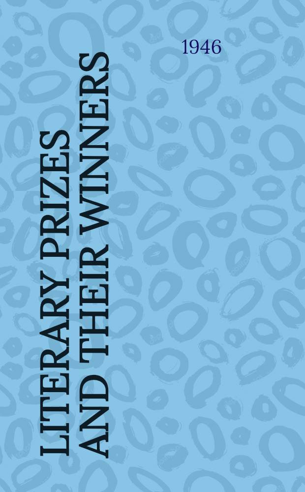 Literary prizes and their winners