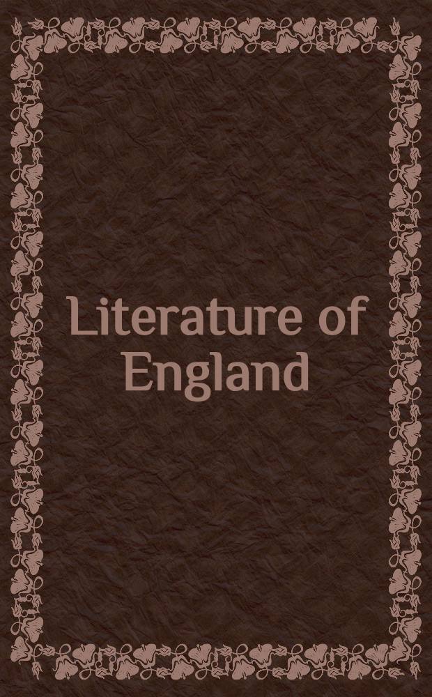Literature of England