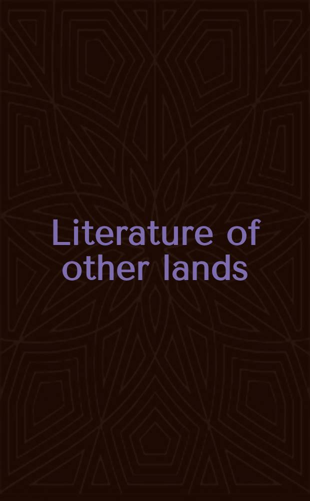 Literature of other lands : Asia