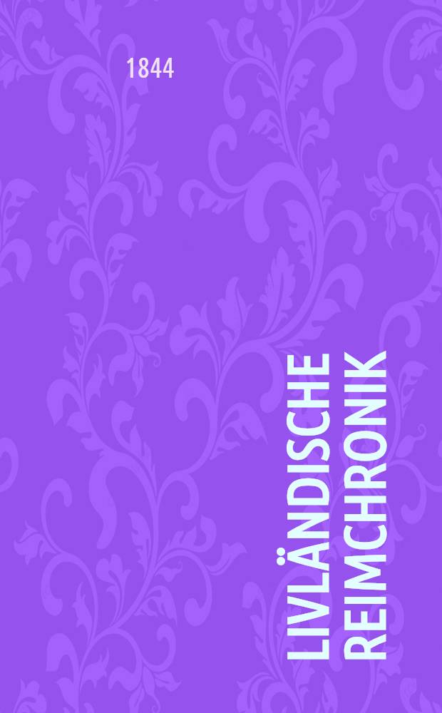 Livländische Reimchronik
