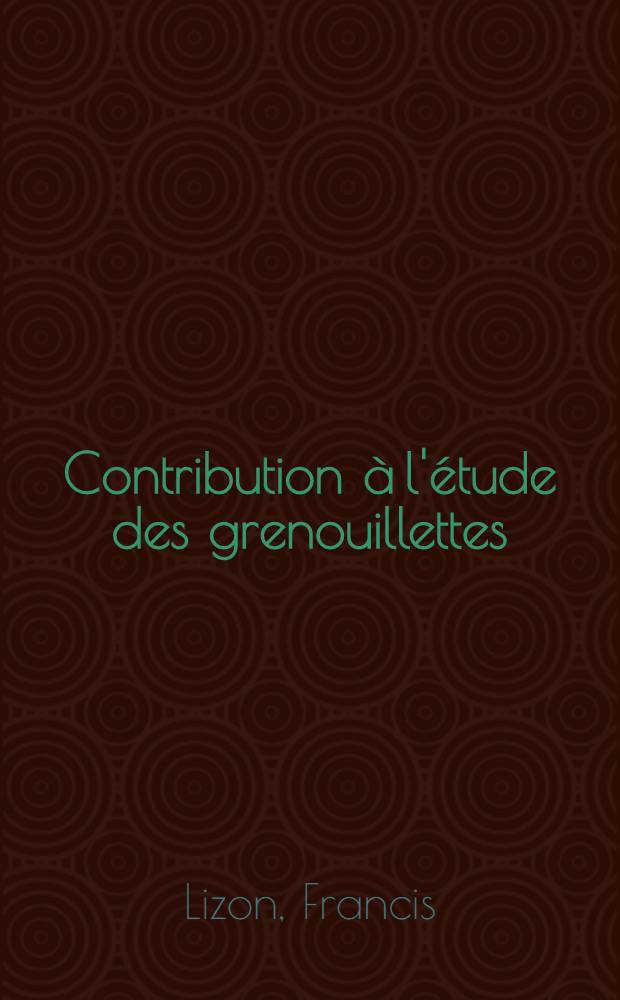 Contribution à l'étude des grenouillettes : Historique et considérations histopathologiques chez le chien : Thèse ..