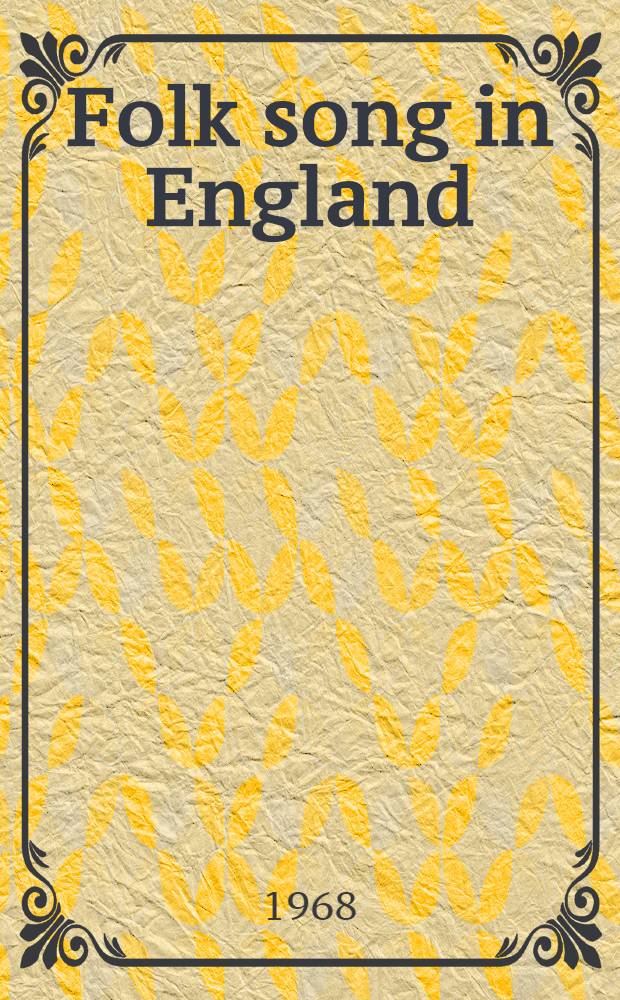 Folk song in England