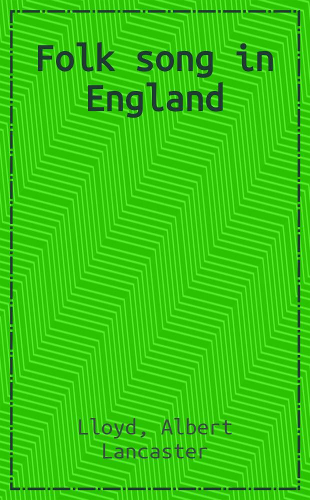 Folk song in England