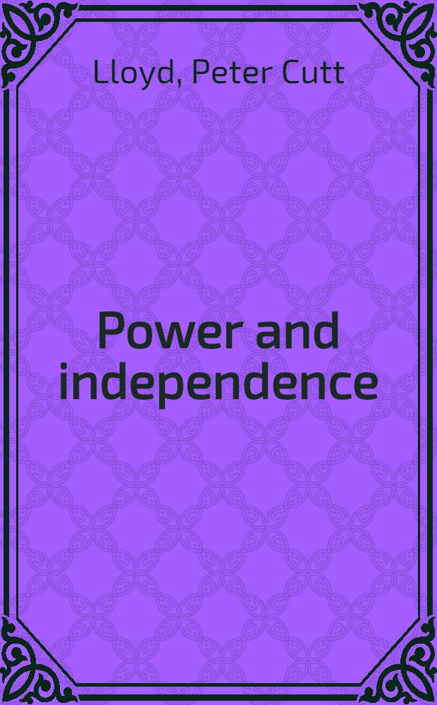 Power and independence : Urban Africans' perception of social inequality