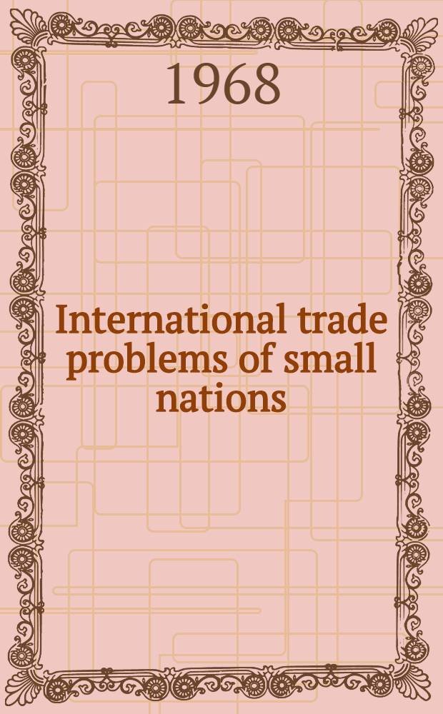International trade problems of small nations