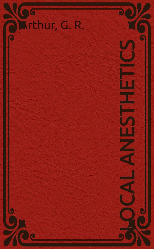 Local anesthetics