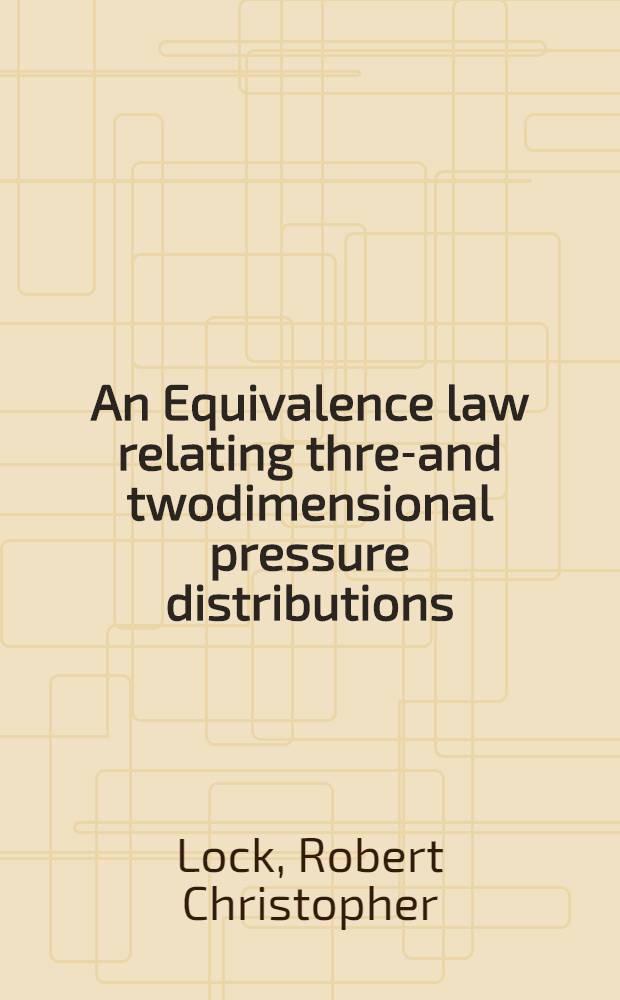 An Equivalence law relating three- and twodimensional pressure distributions