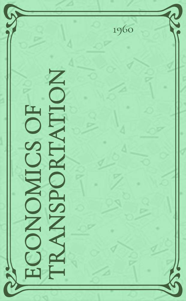 Economics of transportation