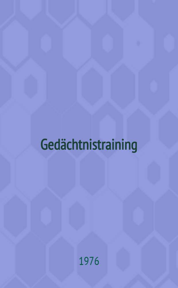 Gedächtnistraining