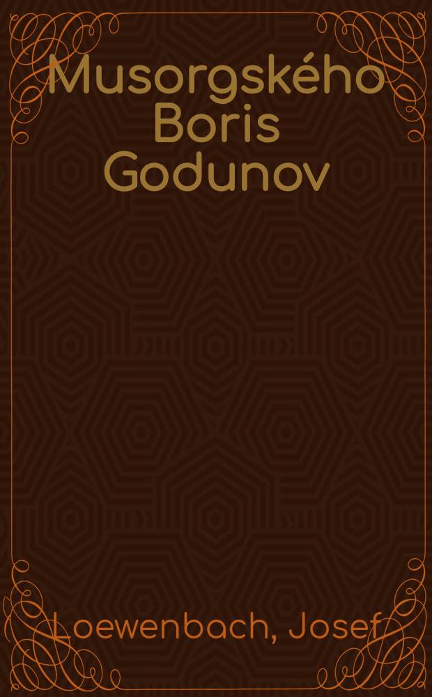 Musorgského Boris Godunov