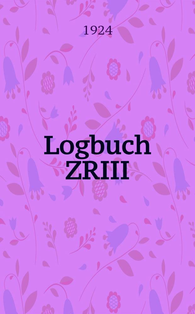 Logbuch ZRIII