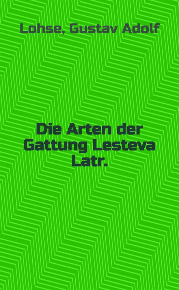 Die Arten der Gattung Lesteva Latr. (Coleoptera Staphylinidae) der iberischen Halbinsel