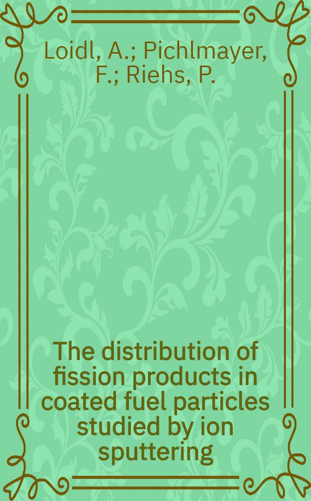 The distribution of fission products in coated fuel particles studied by ion sputtering